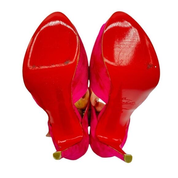 Christian Louboutin Suede Lady Corset Hot Pink 150 Pumps Size 6 - Picture 10 of 11